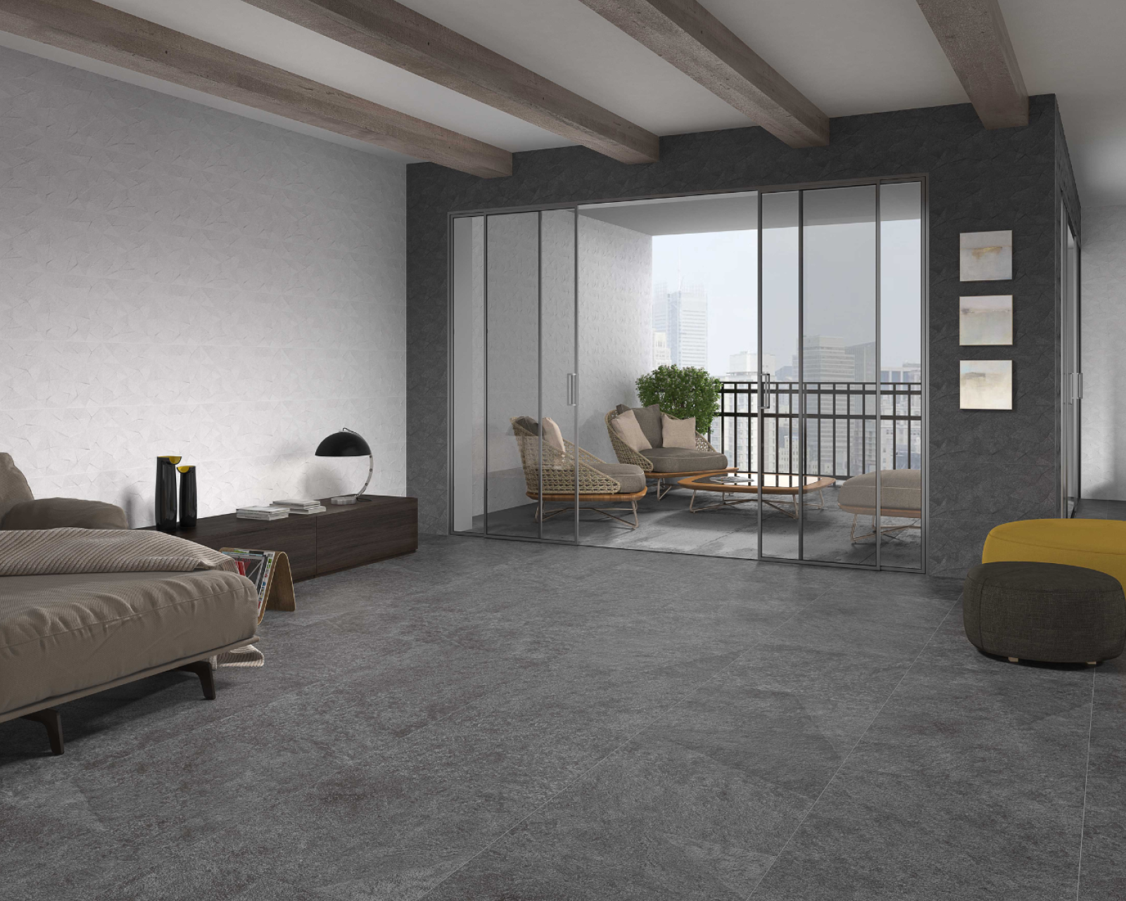 Carrelage effet ardoise pour une ambiance brute, minérale et élégante à Sanary-sur-Mer dans le Var