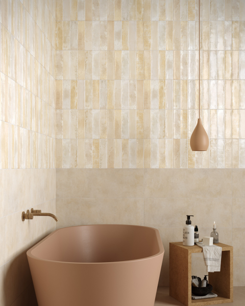 Carrelage imitation zellige beige à Toulon 83