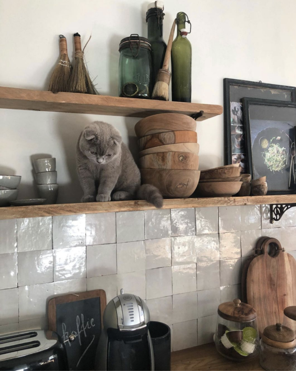 Crédence de cuisine en zellige beige