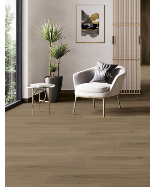 Carrelage effet bois chaud pour un salon chaleureux