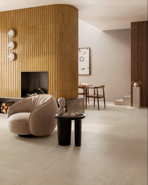Créer un intérieur moderne et minimaliste avec un carrelage grès cérame effet béton à Sanary-sur-Mer près de Bandol