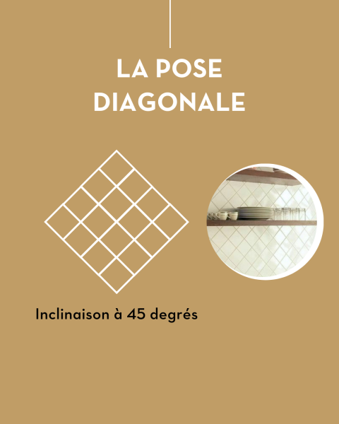 Pose de crédence de cuisine diagonale