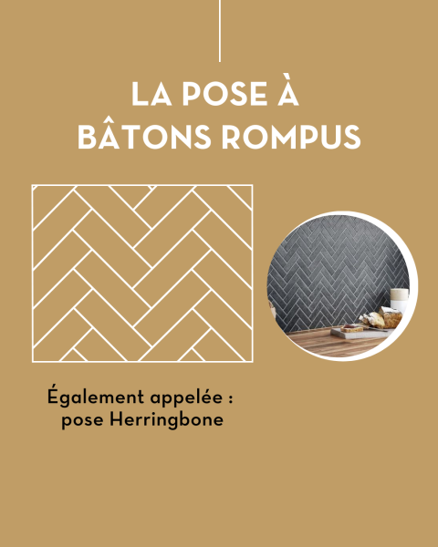 Pose de crédence de cuisine à bâtons rompus