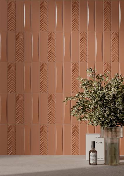 revêtement mural de couleur terracotta pour cuisine à Flassans sur Issole près de Carnoules