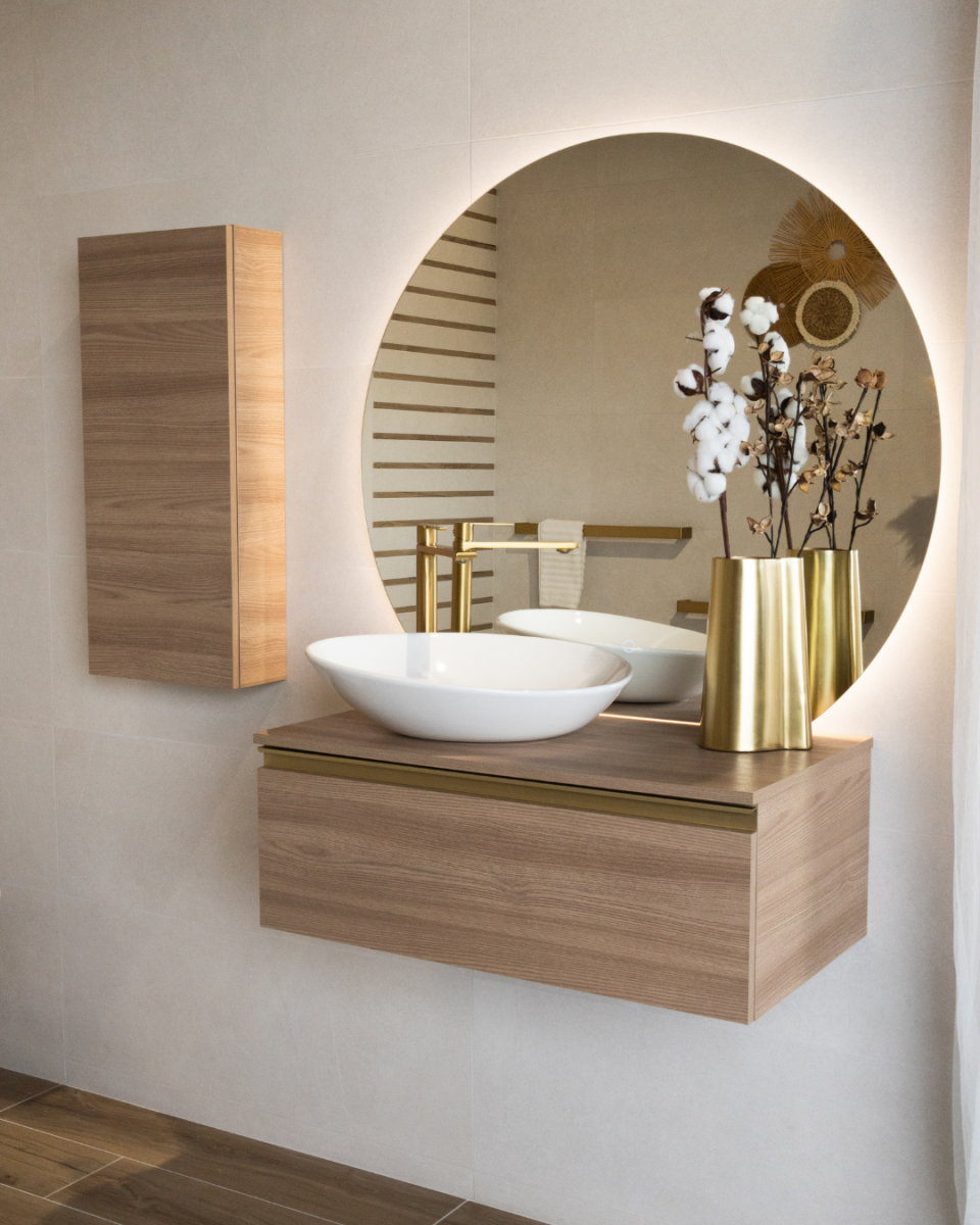 Idée de salle de bain pierre et bois