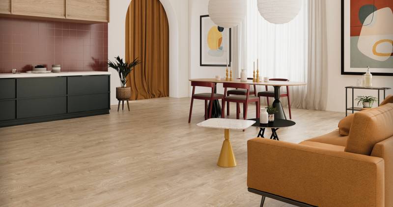 Carrelage déco effet parquet pour le salon à Puget sur Argens 83