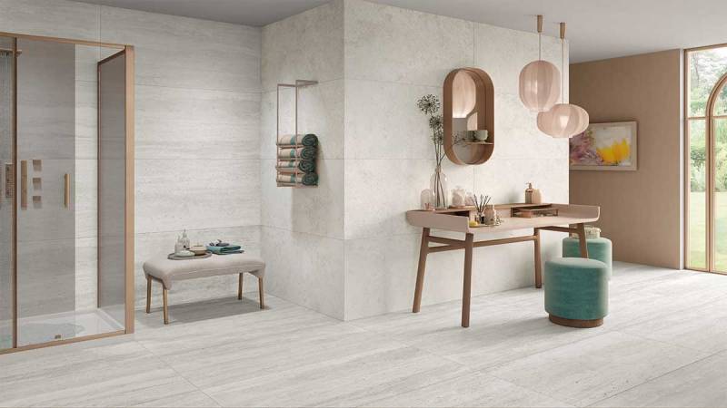 Vente de carrelage travertin gris et beige à Toulon Var