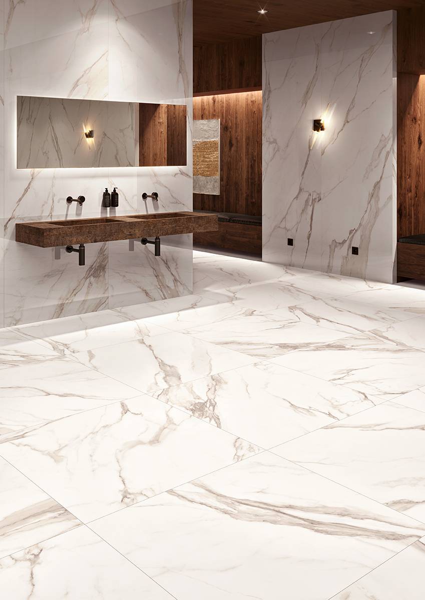 Showroom carrelage grand format effet marbre à Saint Tropez Var 83